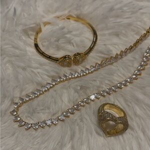 Elegant Gold and Silver Jewelry Set